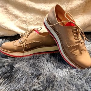 EUC Zara tan oxford platform